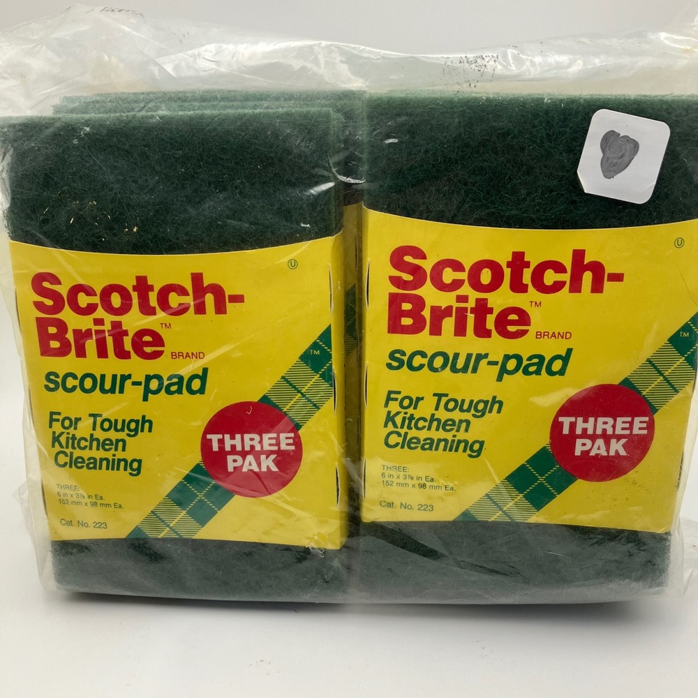 Scotch Brite Scour Pad 18 Pads Value‎ Pak Tough Kitchen Cleaning 3M New Cat. 223